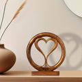 Decozen Gifts for Mom - Wooden Heart Sculpture - Mother's Day Birthday Gifts, Home, Office, Living Room, Shelf, Fireplace, Farmhouse, Tabletop, Boho and Mantle Decor - Mothers Day Decorations-Ruum Studio Home