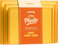 SMIRLY Plastic Cutting Board Set 3 Pieces, Non-Slip Dishwasher Safe Chopping Boards for Kitchen, Yellow-Ruum Studio Home