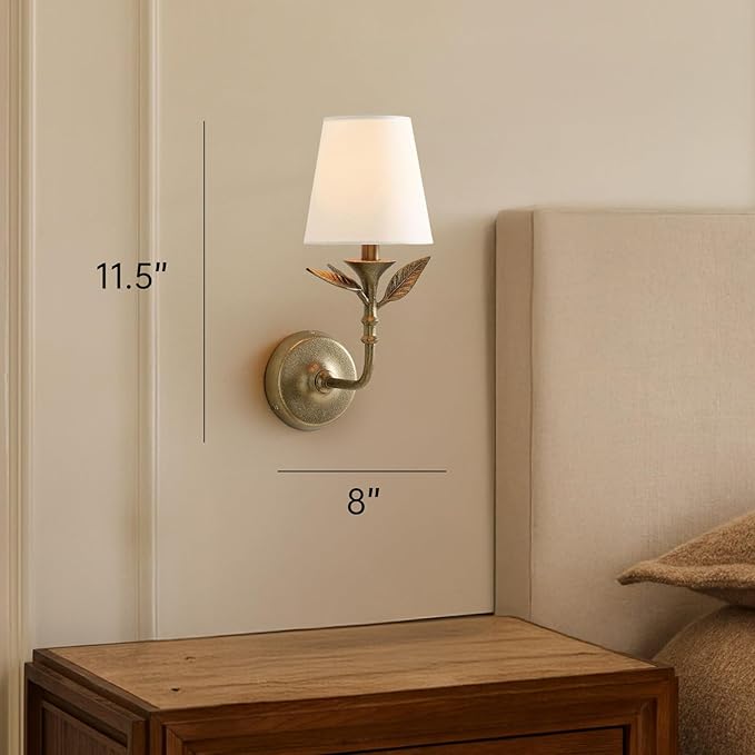 Antique Brass Forged Wall Light - Golden Farmhouse Wall Sconces for Living Room, Vintage Mordern Wall Light Fixture for Bedroom, Kitchen, Bathroom-Ruum Studio Home
