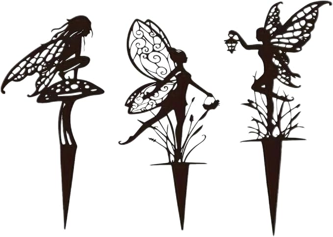 Decorative Garden Stakes, Fairy Garden Statues for Home and Garden (3)-Ruum Studio Home