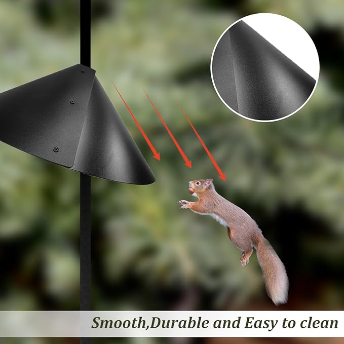 2 Pack Squirrel Baffle for Bird Feeder Pole，Keeps Squirrels Away from Bird Feeder Rods, (19 inch)-Ruum Studio Home