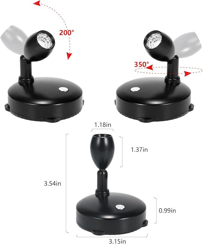 Cordless Spotlight Battery Operated, RGB Uplights with Remote and Timer, LED Indoor Plant Light, Dimmable Tree Accent Lighting, Color Changing Wall Lights for Art Painting Picture Dartboard-Ruum Studio Home