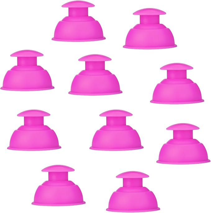 Silicone Cupping Therapy Sets 10pcs,Professional Vacuum Cupping for Myofascial Massage/Joint Pain/Anti Cellulite/Deep Muscle Relief & More(10pcs,Pink)-Ruum Studio Home