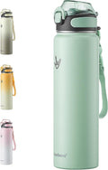 Enerbone 32 oz Insulated Water Bottle, Stainless Steel Bottle with Carrying Strap, Double-Wall Vacuum Insulation Design, Leakproof Sports Bottle with Straw, Keep Drinks Cold or Hot for Hours-Ruum Studio Home