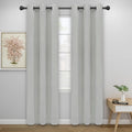 Easy-Going Blackout Curtains for Bedroom, Solid Thermal Insulated Grommet and Noise Reduction Window Drapes, Room Darkening Curtains for Living Room, 2 Panels (34x84 in, Greyish White)-Ruum Studio Home