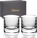 KAMMAK Crystal Whiskey Glasses Set of 2, 6.76oz Old Fashioned Glasses Stemless, Hand Blown White Cocktail Glasses, Engagement Gifts for Couples, Women, Men-Ruum Studio Home