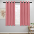 Easy-Going Blackout Curtains for Bedroom, Solid Thermal Insulated Grommet and Noise Reduction Window Drapes, Room Darkening Curtains for Living Room, 2 Panels (52x46 in,Pink)-Ruum Studio Home