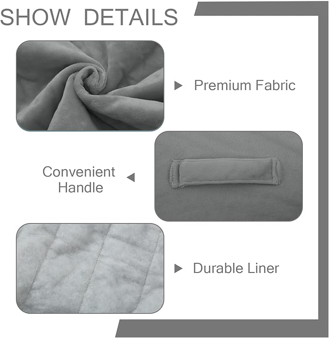 MeMoreCool Square Stuffed Pouf Ottoman Foot Rest, Floor Pouf Foot Stool with Foam Chunk Filling, Soft Stuffed Ottoman Footrest for Living Room, Light Grey-Ruum Studio Home