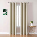 ChrisDowa Blackout Curtains 78 inches Long for Bedroom - 2 Panels Set Grommet Thermal Insulated Room Darkening Curtains for Living Room (Beige, 42 x 78 Inch)-Ruum Studio Home
