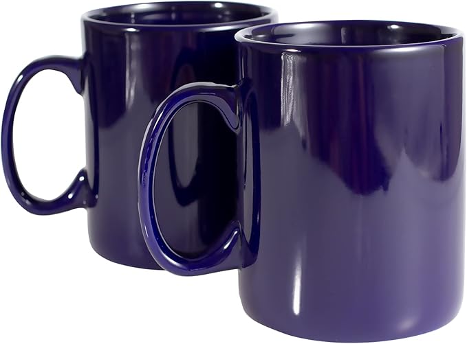30oz Super Large Ceramic Coffee Mugs Large Handles Set of 2 (Cobalto)-Ruum Studio Home