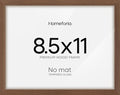 Homeforia Diploma Frame 8.5 x 11 Brown Wood, High End Dark Oak 8.5x11 Certificate Frames, 11x8.5 Document Frames for Wall or Tabletop, 8.5 by 11 Walnut Wooden Frame, Tempered Glass, Wall Kit, Set of 1-Ruum Studio Home