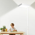 EMITEVER LED Floor Lamp, 60W Full-Spectrum Eye-Care Standing Light, 72.8” Dimmable Reading Lamp for Study Rooms, Living Rooms, Dental Offices and Conference Lighting, 4000K Natural Daylight, White-Ruum Studio Home
