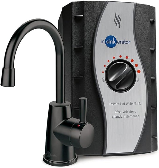 InSinkErator Stainless Steel Tank, H250MBLK-SS HOT250 System, Single-Handle Matte Black Faucet with 2/3-Gallon Instant Hot Water Dispenser-Ruum Studio Home