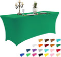IVAPUPU 6FT Table Cloth for Rectangular Fitted Events Stretch Emerald Green Table Covers Washable Cover Spandex Tablecloth Protector for Party, Wedding, Cocktail, Banquet, Festival-Ruum Studio Home