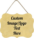 Personalized Wooden Welcome Sign Front Door Decor - Customized Image/Text Hanging Sign for Home Office - Farmhouse Decorations 11.2 * 8 Inch-Ruum Studio Home