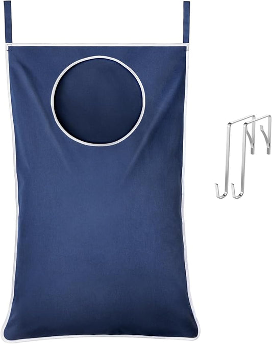 Lifewit Over Door Laundry Hamper, Large Collapsible Hanging Laundry Hamper, Hanging Laundry Basket Bag for Bathroom Bedroom Dirty Clothes Storage Organizer, Dark Blue-Ruum Studio Home