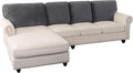 PrinceDeco Sectional Couch Covers Velvet Cushion Covers for Sectional Couch Washable Cushion Covers for Sectional Sofa Pet Friendly Sectional Sofa Slipcovers(1 Chaise Back+ 3 Sofa Back,Grey)-Ruum Studio Home