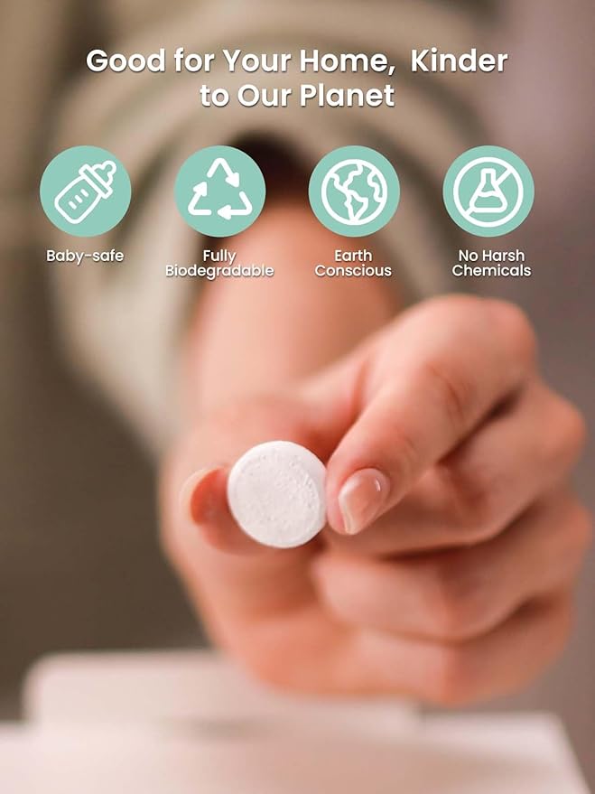 GROWNSY Descaling Tablets Descaler, 24 Descaling Tablets Compatible with Momcozy, Baby Brezza Bottle Washer, Effective for Bottle Washer, Warmer, Sterilizer, Formula Maker-Ruum Studio Home