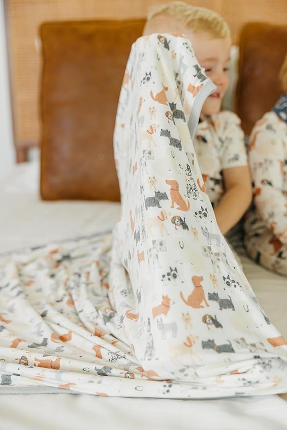 Copper Pearl Jumbo Premium Knit 3 Layer Stretchy Throw Blanket Rufus, Twin-Ruum Studio Home
