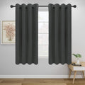 Easy-Going Blackout Curtains for Bedroom, Solid Thermal Insulated Grommet and Noise Reduction Window Drapes, Room Darkening Curtains for Living Room, 2 Panels (52x63 in,Dark Gray)-Ruum Studio Home