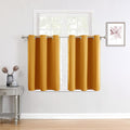 ChrisDowa Small Window Curtains for Kitchen and Bedroom - Grommet Short Thermal Insulated Room Darkening Curtains (2 Panels, Mustard Yellow, 52 x 36 Inch)-Ruum Studio Home