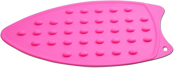 Bringsine Silicone Iron Rest Pad for Ironing Board Hot Resistant Mat(Hot Pink)-Ruum Studio Home