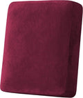 H.VERSAILTEX Velvet Stretch Couch Cushion Cover Plush Cushion Slipcover for Chair Cushion Furniture Protector Seat Cushion Sofa Cover (1 Piece Armchair Cushion Covers, Burgundy)-Ruum Studio Home