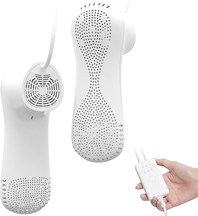 Shoe Dryer and Deodorizer with Timer - Shoes Boots Socks Gloves Dryer Warmer, Adult-Foot-Shaped | No Noise | Strong Wire | US Plug (PM20)-Ruum Studio Home