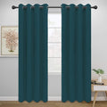 Easy-Going Blackout Curtains for Bedroom, Solid Thermal Insulated Grommet and Noise Reduction Window Drapes, Room Darkening Curtains for Living Room, 2 Panels (52x84 in,Peacock Blue)-Ruum Studio Home