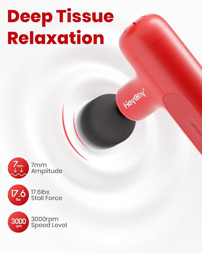 Super Mini Massage Gun, Deep Tissue Massager, Compact Travel Massage Gun, Full Body Recovery and Relief for Outdoors, USB Charging,5 Speeds, 2025 Gifts for Man&Women-Ruum Studio Home