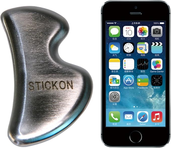 STICKON Stainless Steel Gua Sha Scraping Massage IASTM Soft Tissue Mobilization Tool (B Shape)-Ruum Studio Home