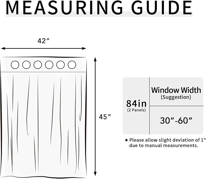 Easy-Going Blackout Curtains for Bedroom, Solid Thermal Insulated Grommet and Noise Reduction Window Drapes, Room Darkening Curtains for Living Room, 2 Panels (42x45 in, Greyish White)-Ruum Studio Home