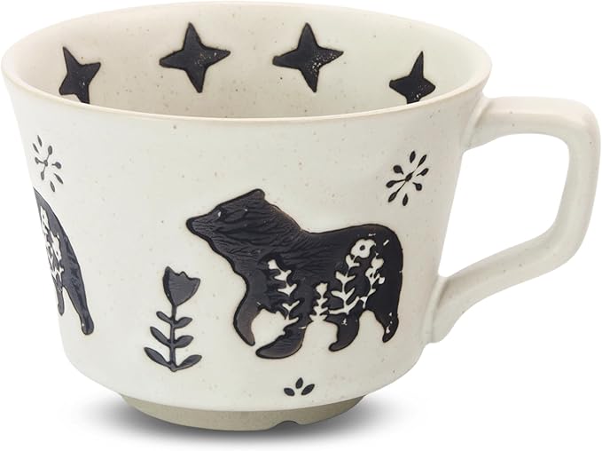 Ceramic Coffee Mug, 12 oz Novelty Unique Teacup with Large Handle, Stoneware Cup for Tea Mocha Latte Cappuccino Espresso (Bear)-Ruum Studio Home