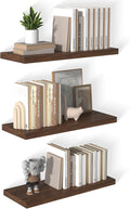 12 Inch Deep Floating Shelves for Wall 3 Pack Floating Shelves Large Storage Space Wall Mount Shelf for Living Room Kitchen Bathroom 30" W x 12" D x 1.2" H Rustic Brown-Ruum Studio Home