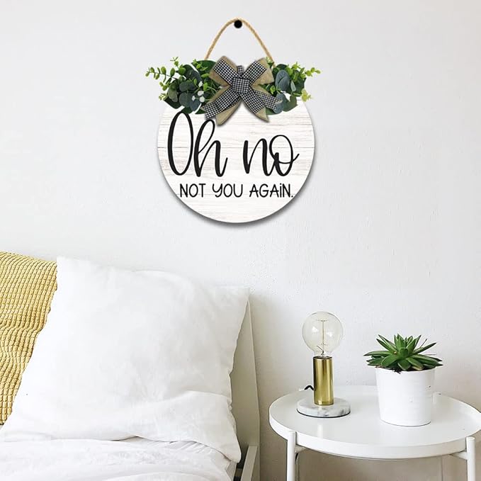 Funny Hanging Wall Sign for Front Door Home Kitchen Decor Rustic Wooden Round Sign Wall Decoration for Kitchen Dining Room Living Room Bedroom Outdoor-Ruum Studio Home