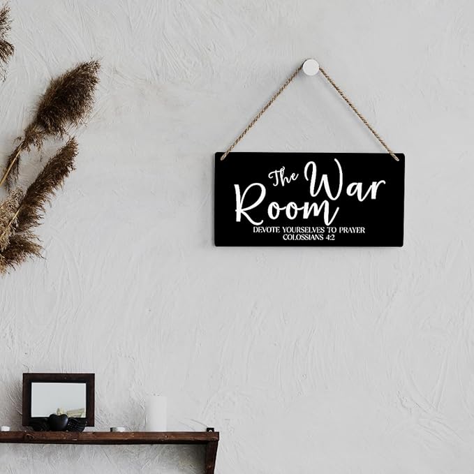 Black Decor Rustic War Room Decor Christian Bible Verse Wood Decoration Sign Regalos Cristianos Para Mujer Scripture Printed Wood Sign Wall Art Religious Gifts Faith Based Gifts-Ruum Studio Home