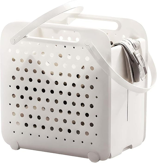 45L Foldable Laundry Basket, Plastic Collapsible Laundry Baskets with Handles, 12 Gallons Dirty Clothes Hamper for Dorm Laundry Room Organization, Freestanding Wall Hanging Laundry Hamper-Ruum Studio Home