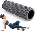 Foam Roller - 15 inch Deep Tissue Massager for Muscle Massage, Myofascial Trigger Point Release, Exercise, Yoga, Pilates & Stretching(Gray)-Ruum Studio Home
