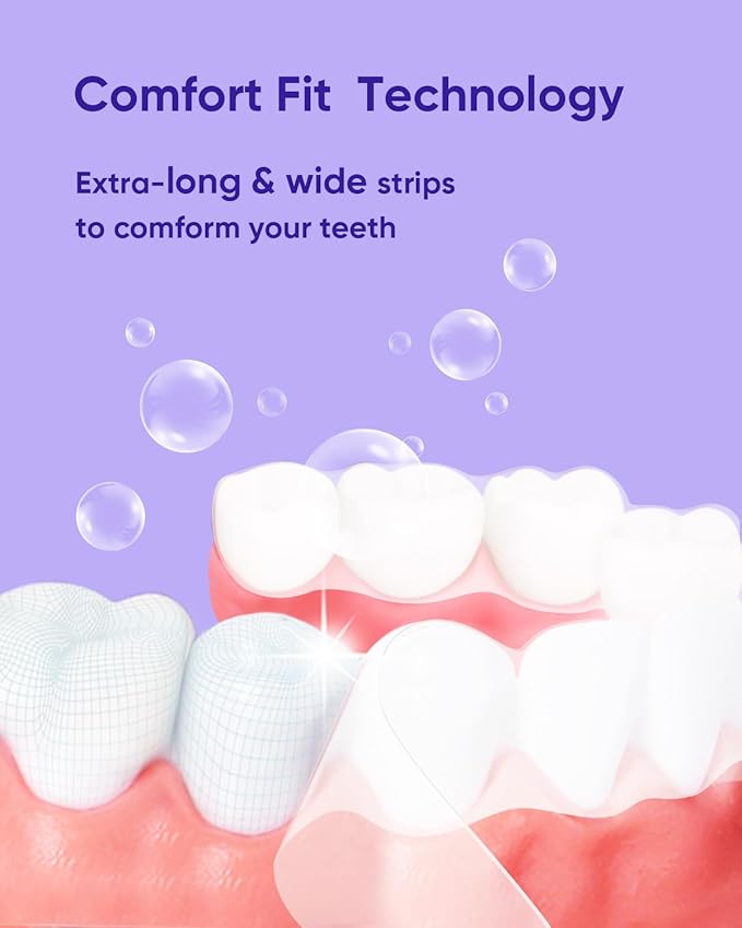 MySmile Non-Sensitive 10Pcs Teeth Whitening Strips Kit with Waterproof 28X LED Light 10-Min Fast Remove Coffee Wine Tobacco 20 Years of Stains Whitening Tooth Care Oral Safe for Enamel-Ruum Studio Home