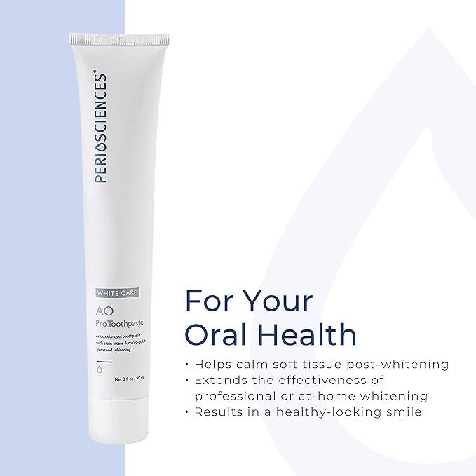 PerioSciences AO Pro Post Whitening Toothpaste with Nano Hydroxyapatite, Remineralizing, 3 fl oz / 90ml-Ruum Studio Home