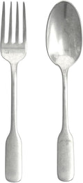 Fortessa Ashton 18/10 Stainless Steel, 2 Piece Serving Set, Antiqued Silver-Ruum Studio Home