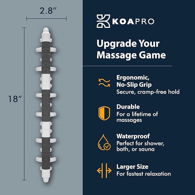 KOAPRO Whole Body Massage Tool - Myofascial Release Tool, Manual Trigger Point and Deep Tissue Massager, Holistic Fascia Health for Cellulite Massage on Legs, Back, and More - Full Body Massage Stick-Ruum Studio Home
