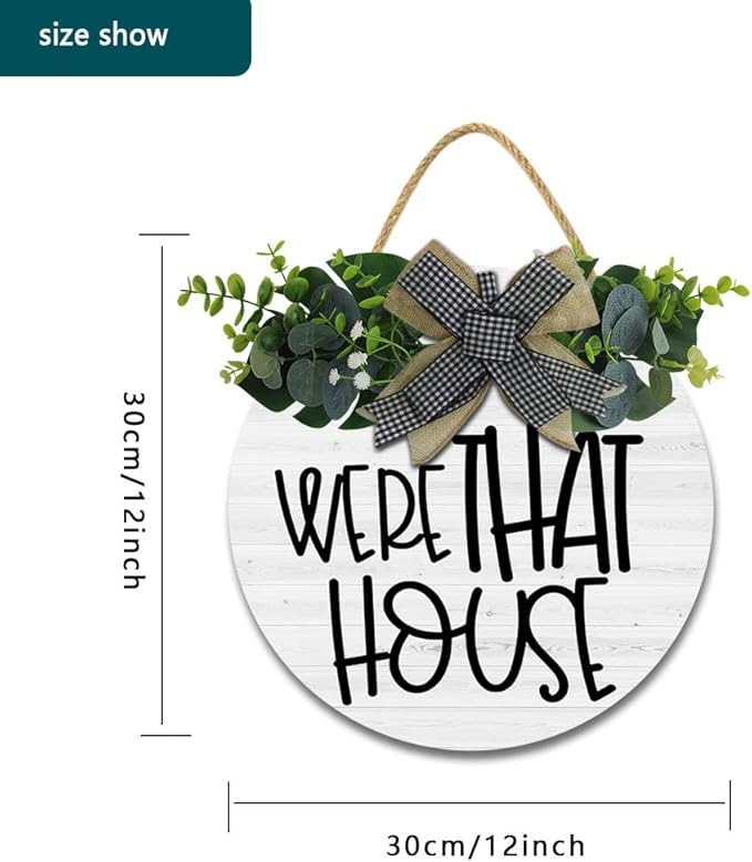Funny Hanging Wall Sign for Front Door Home Kitchen Decor Rustic Wooden Round Sign Wall Decoration for Kitchen Dining Room Living Room Bedroom Outdoor-Ruum Studio Home