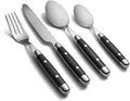 Cambridge Silversmiths 16 Piece Jubilee Flatware Set, Black-Ruum Studio Home