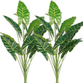 Melorca&Guilla Artificial Plants 2PCS 30“ Fake Taro Plants,Large Faux Plant,Artificial Grass Greenery Shrubs Bushes for Garden Porch Window Box Shop Office Home Décor-Ruum Studio Home