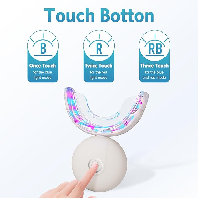 BESTEK Teeth Whitening Kit – 32X LED Light, 10-Min Fast Whitening, 4 Tubes of 35% Carbamide Peroxide Gel, Removes Coffee, Wine & Tobacco Stains - White-Ruum Studio Home