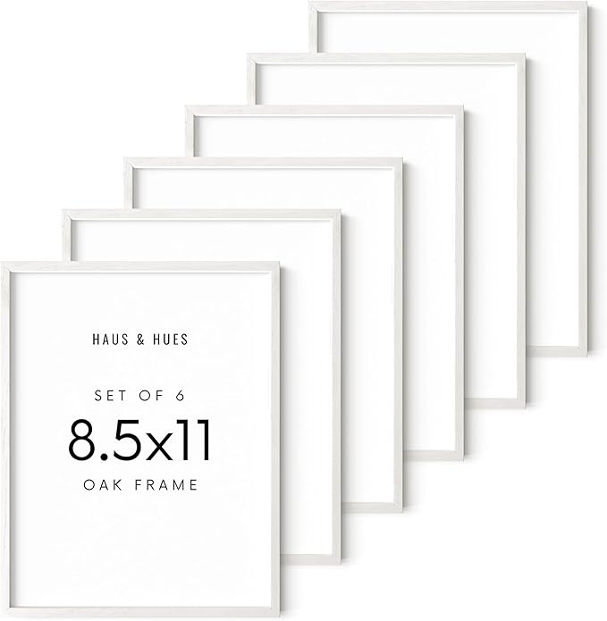 HAUS AND HUES Standalone White Oak Frame Set of 6-8.5x11-Ruum Studio Home