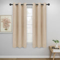 Easy-Going Blackout Curtains for Bedroom, Solid Thermal Insulated Grommet and Noise Reduction Window Drapes, Room Darkening Curtains for Living Room, 2 Panels (34x63 in, Beige)-Ruum Studio Home