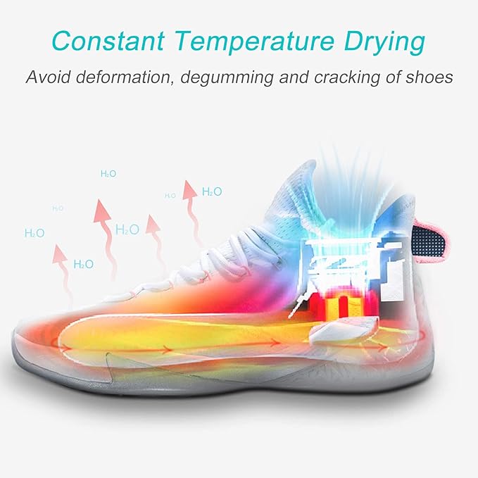 Shoe Dryer and Deodorizer with Timer - Shoes Boots Socks Gloves Dryer Warmer, Adult-Foot-Shaped | No Noise | Strong Wire | US Plug (PM20)-Ruum Studio Home