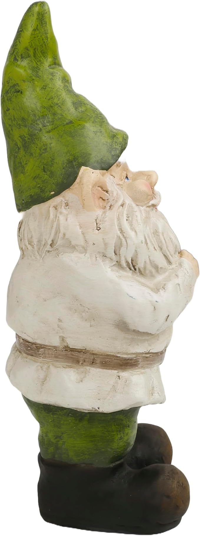 Alpine Corporation - 12" Tall Outdoor Garden Gnome Yard Statue Decoration – Playful Resin Gnome with Earthtone Colors - Durable, Weatherproof Lawn Sculpture for Patio, Deck, Yard-Ruum Studio Home